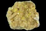 Sparkling Sulfur On Matrix Of Calcite Crystals - Poland #79235-1